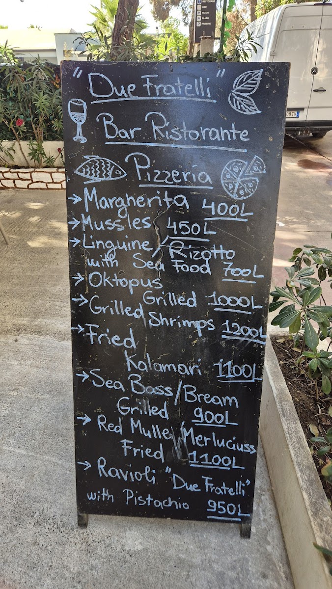 Menu Due Fratelli Bar & Ristorante-2