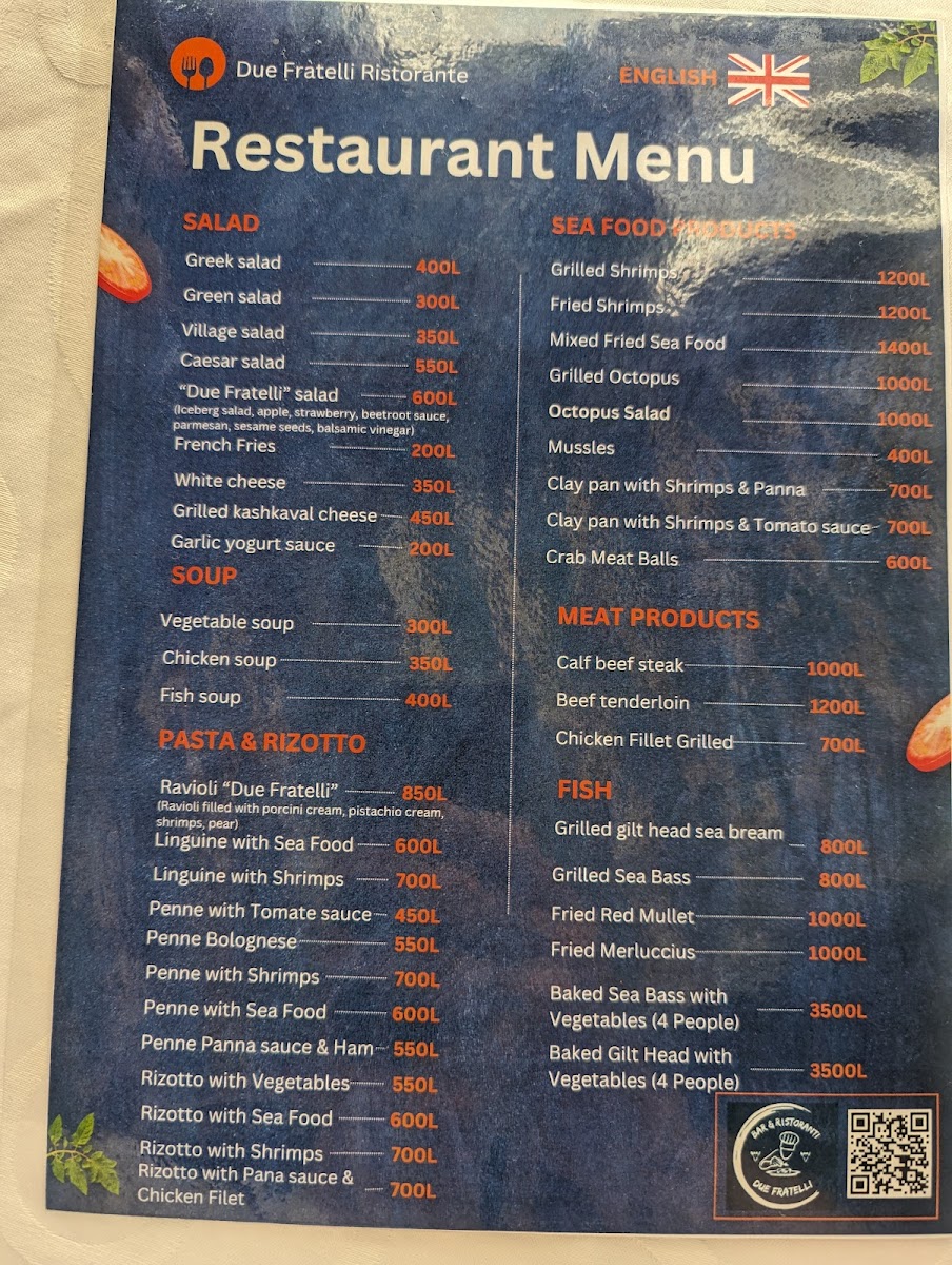 Menu Due Fratelli Bar & Ristorante-3