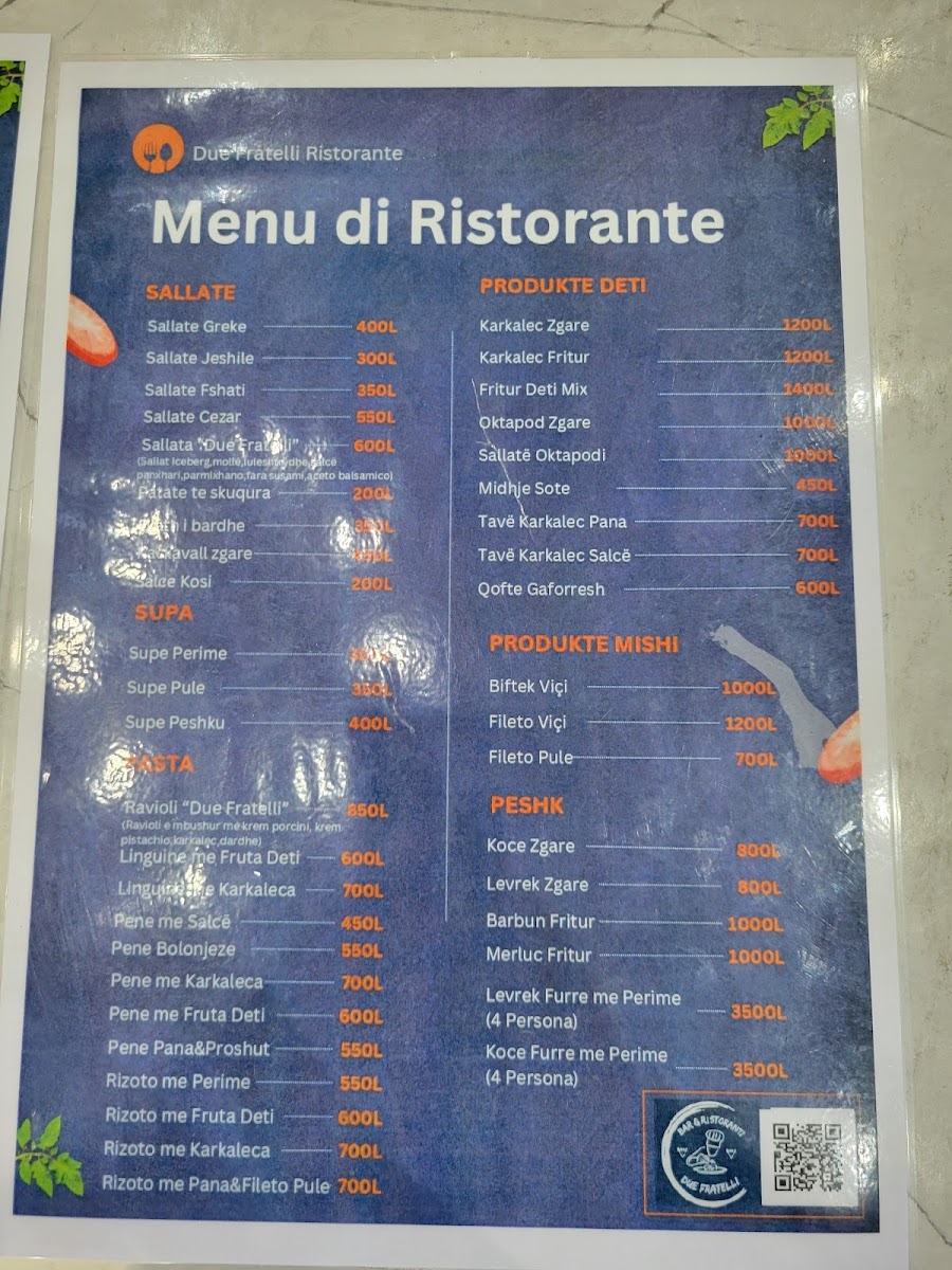 Menu Due Fratelli Bar & Ristorante-5